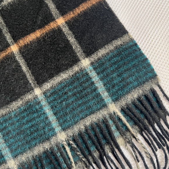 Estilo Plaid Scarf Wool Tartan Rectangle Black Blue Check Block - Picture 2 of 5